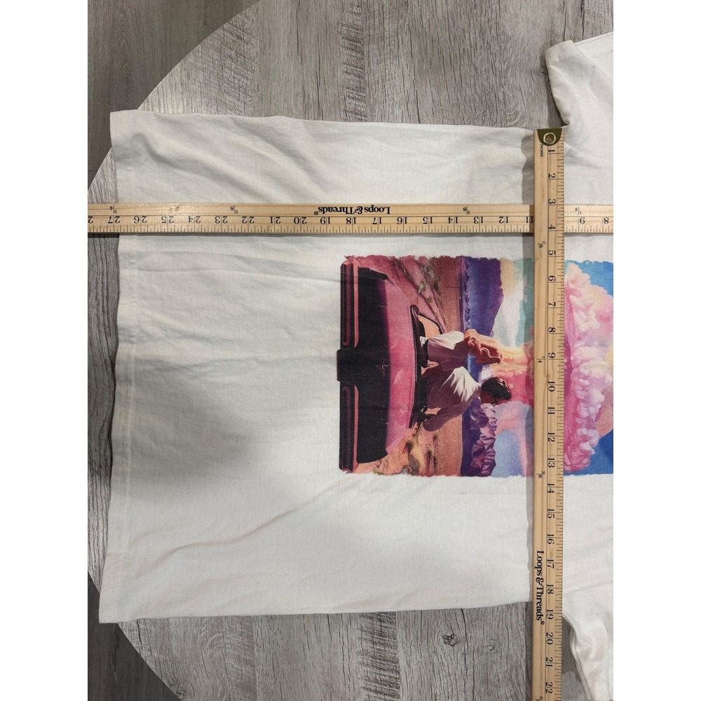 retro aesthetic graphic tee pink mushroom cloud vintage vibe unisex Sz M - Picture 4 of 5